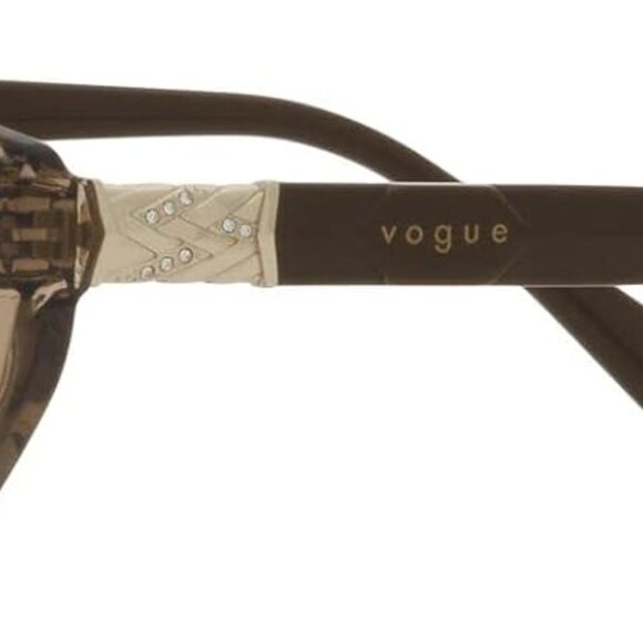 Women's Cat Eye Prescription Eyewear Frames Transparent Brown 50mm - Picture 3 of 7